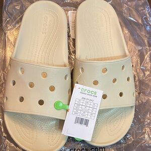 CROCS Classic Slide Sandals in Light Cream